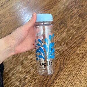 Light Blue Patterned Water Bottle - Clear Travel Bottle